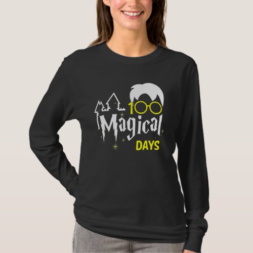 100 Magical Days Wizard 100th Days Of School Teach T_Shirt