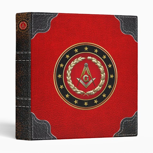[100] Masonic Square and Compasses [3rd Degree] 3 Ring Binder (Front/Spine)