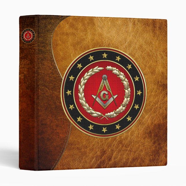 [100] Masonic Square and Compasses [3rd Degree] 3 Ring Binder (Front/Spine)