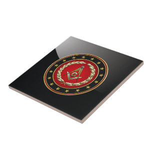[100] Masonic Square and Compasses [3rd Degree] Tile