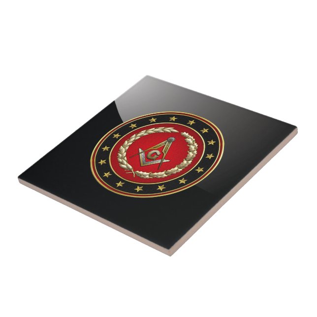 [100] Masonic Square and Compasses [3rd Degree] Tile (Side)