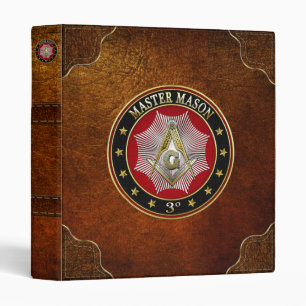 [100] Master Mason - 3rd Degree Square & Compasses 3 Ring Binder