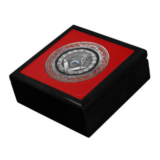 [100] Master Mason - Silver Square & Compasses Gift Box