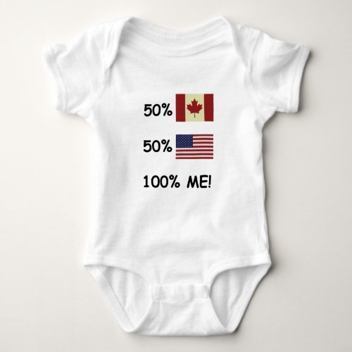 100 ME CanadianAmerican Baby Bodysuit