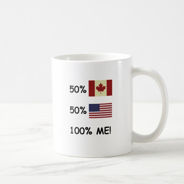 100% ME Canadian/American Coffee Mug (Right)
