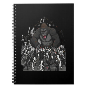 100 Men vs 1 Gorilla, Gift for Him, Gorilla Debate Notebook