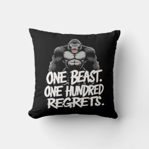100 Men Vs 1 Gorilla Throw Pillow
