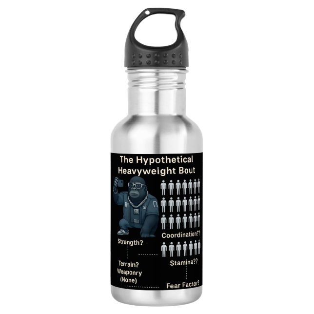 100 Men vs Cool Gorilla Stainless Steel Water Bottle (Front)