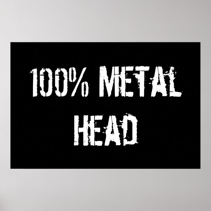 100 Metal Head Poster