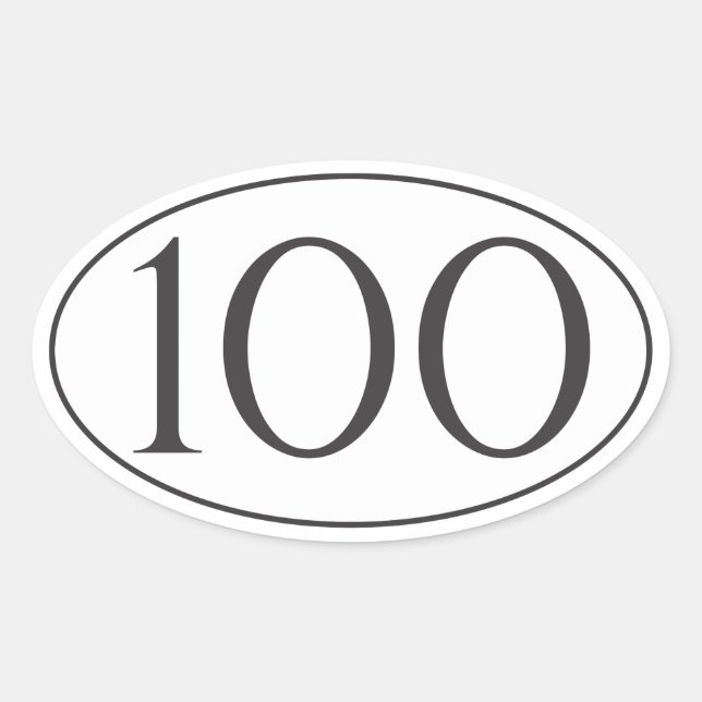 100 Miles Oval Sticker (Front)