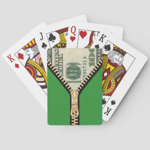 $100 Money Zipper Playing Cards