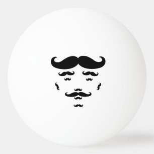100% Mustache Ping Pong Ball
