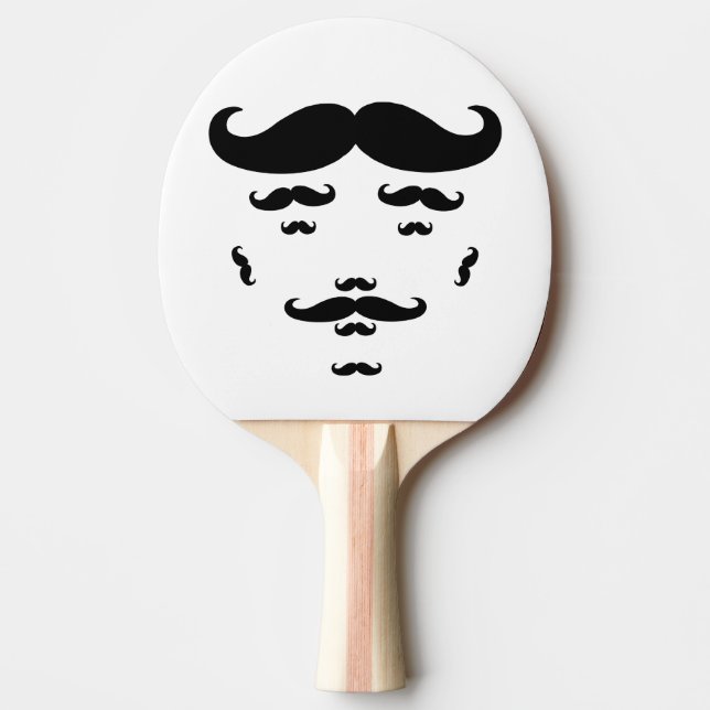 100% Mustache Ping-Pong Paddle (Front)