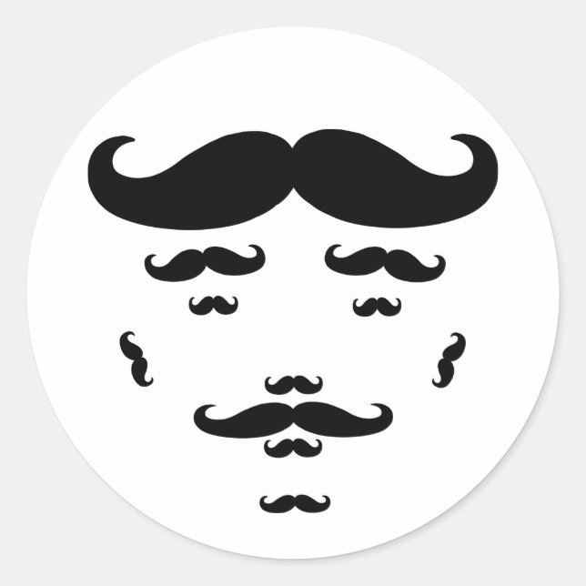 100% Mustache Sticker (Front)