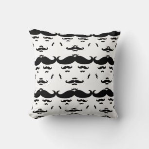 100% Mustache Throw Pillow