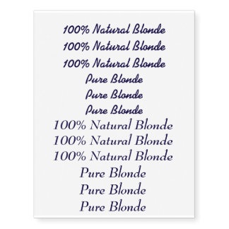 100% Natural Blonde+Pure Blonde Temporary Tattoos