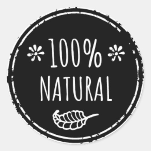 100 Natural Jar Label