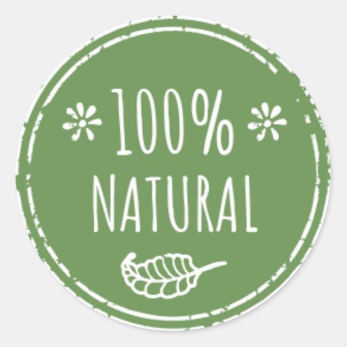 100 Natural Jar Label  Local food label