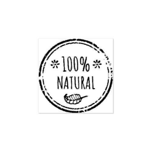 100 Natural  locally produced small business Rubber Stamp