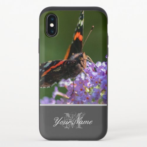 100 natural organic look with filigree butterfly iPhone x slider case