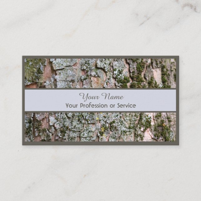 100% natural organic wooden style business card (Front)
