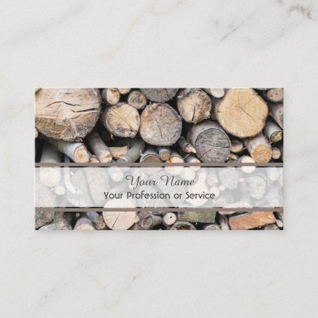 100% natural organic wooden style business card (Front)