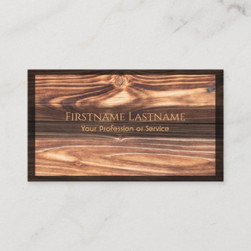 100 natural organic wooden style business card