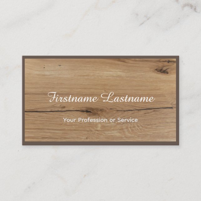 100% natural organic wooden style parquet flooring business card (Front)