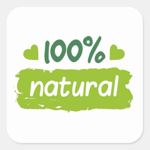 100 Natural Product Label