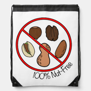 100% Nut Free (Tree Nuts & Peanuts) Drawstring Bag