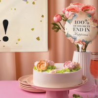 "100% of Divorced End in Happiness" Floral Divorce