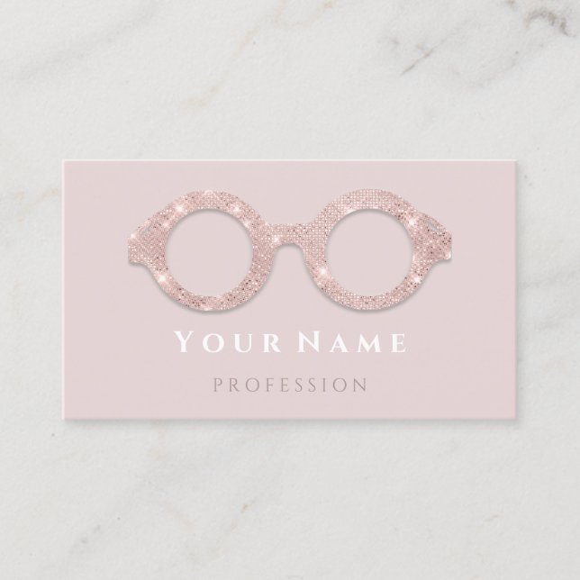100 Optician Rose Eye Care Optic Glasses Influence Business Card (Front)