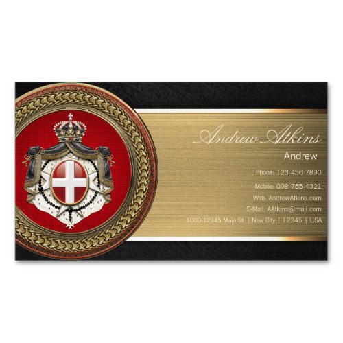 100 Order of Malta _ SMOM Coat of Arms Business Card Magnet