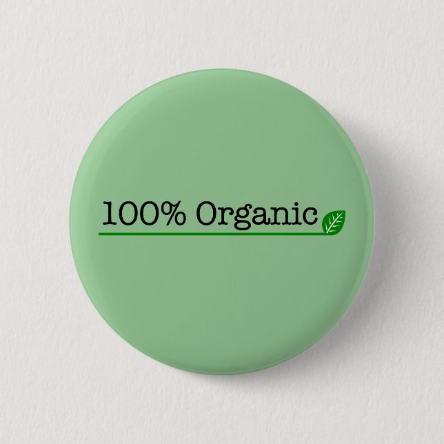100% Organic Button (Front)