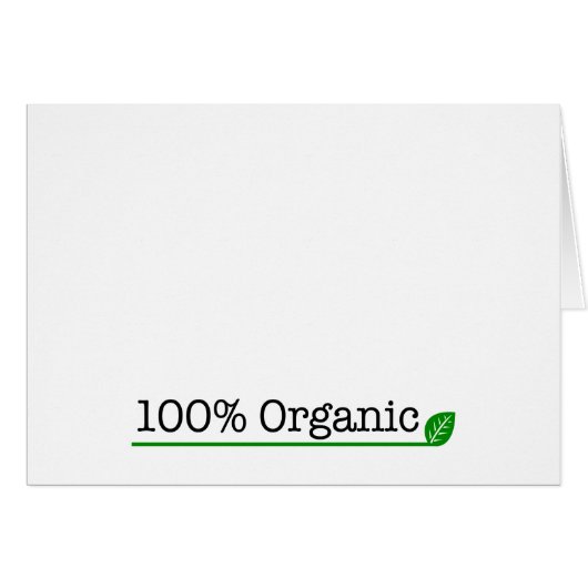 100% Organic Cards (Front Horizontal)