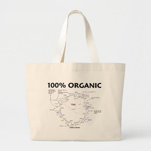 100 Organic Citric Acid Cycle _ Krebs Cycle Large Tote Bag