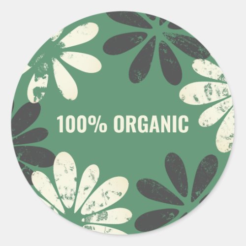 100 Organic Classic Round Sticker