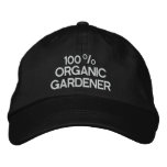 100% Organic Gardener Embroidered Baseball Hat at Zazzle