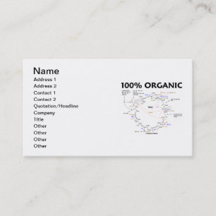 100% Organic (Krebs Cycle Humor) Business Card