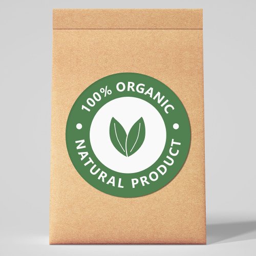 100 Organic Natural Product Sticker