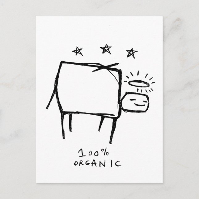 100% organic postcard (Front)