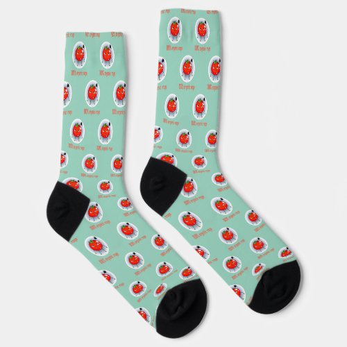 100% Organic Rage Funny Angry Tomato Socks