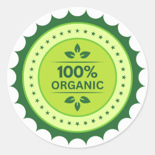 100 % Organic set of stickers