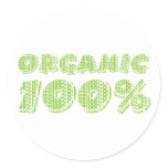 100% Organic Stickers