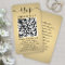 100 Pack QR RSVP Wedding Faux Gold Enclosure