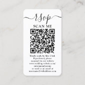 100 Pack Wedding Website QR RSVP Photo Enclosure Business Card (Front)