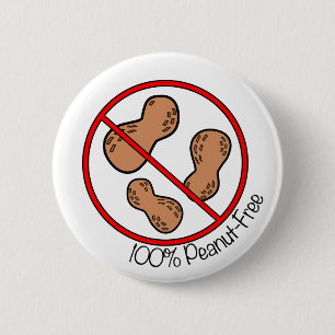 100% Peanut Free Button