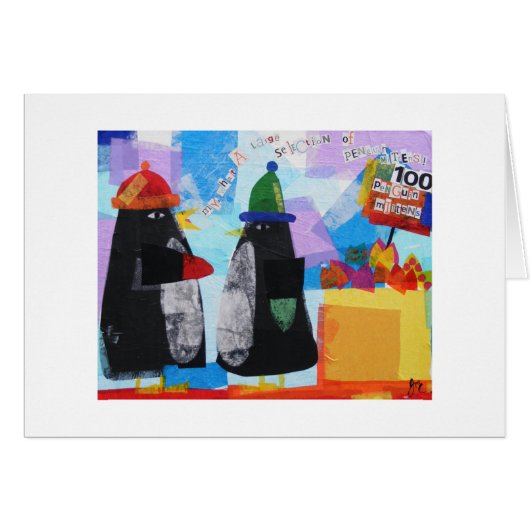 100 Penguin Mittens Cards (Front Horizontal)