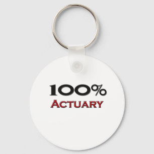100 Percent Actuary Keychain