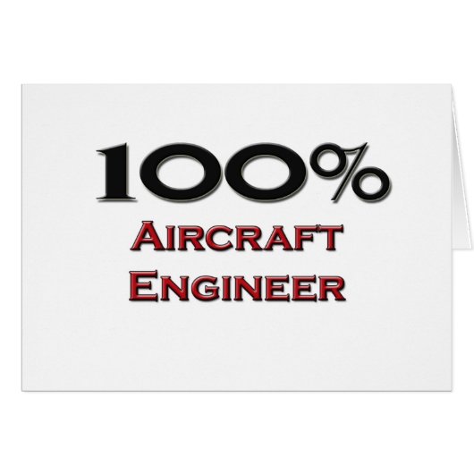 100 Percent Aircraft Engineer Cards (Front Horizontal)